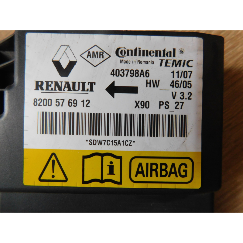Блок управління подушками безпекі AIRBAG RENAULT DACIA. 8200576912. Блок управління подушками безпекі AIRBAG RENAULT DACIA. 8200576912.