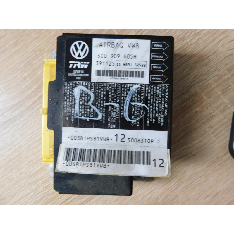 Блок керування подушками безпекі AIRBAG VW PASSAT B6. 3C0909605M. Блок керування подушками безпекі AIRBAG VW PASSAT B6. 3C0909605M.